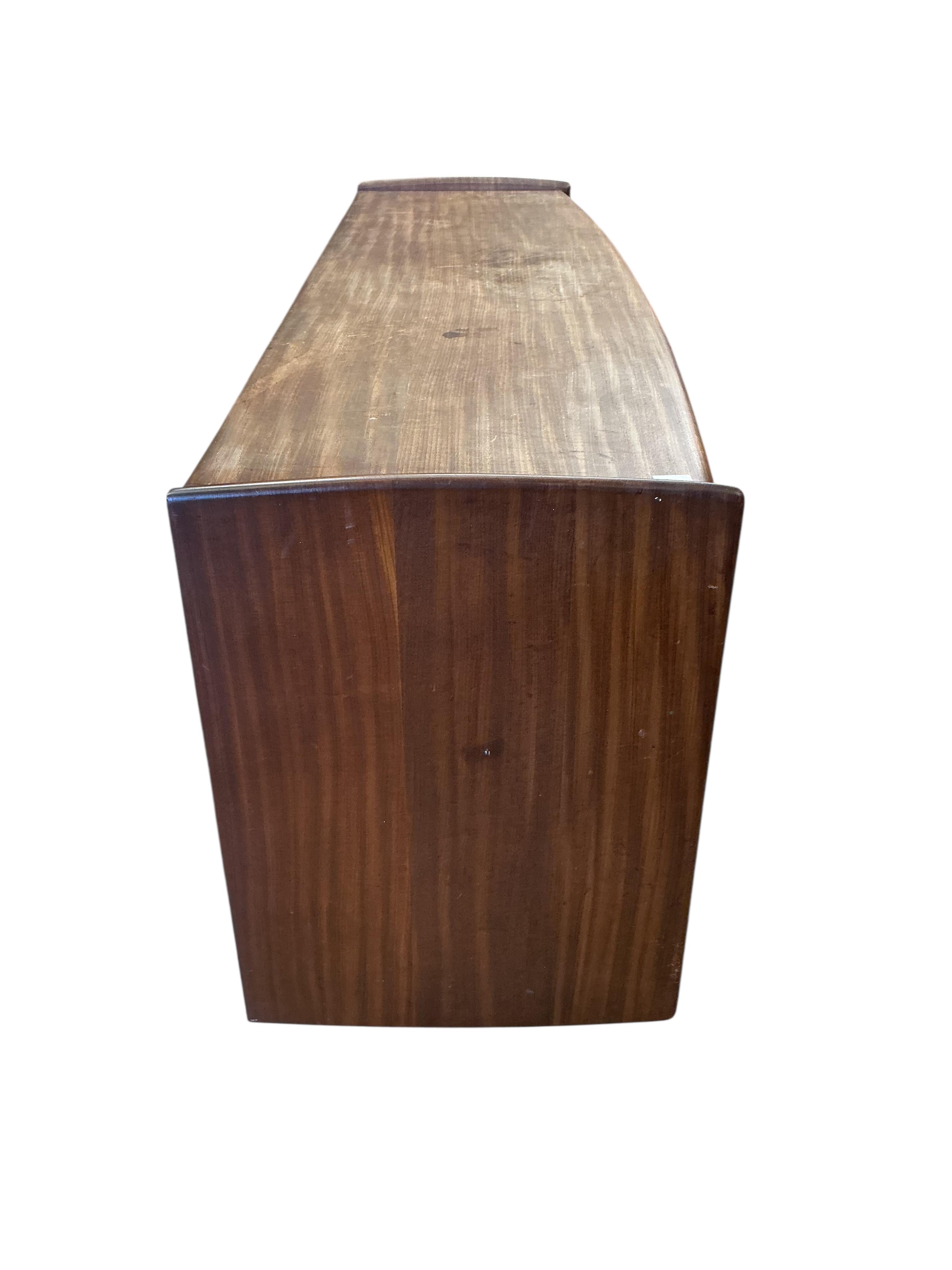 John Herbert for Younger, a mid century 'Volnay' teak bowfront sideboard, width 168cm, depth 49cm, height 82cm
